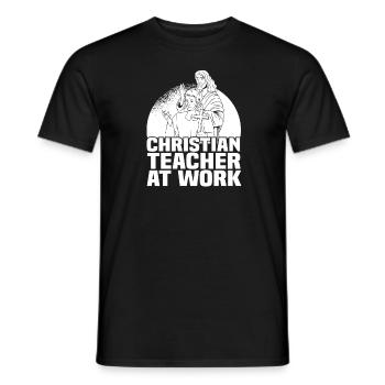 Teacher of Religion Religious Education - Men's T-Shirt - black - Front - AI Model Male 178 light (178cm)