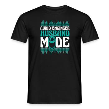 Ingénieur du son Ingénieur du son mari - T-shirt homme - noir - Devant - AI Model Male 178 light (178cm)