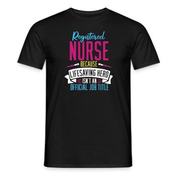 Infirmier - T-shirt homme - noir - Devant - AI Model Male 178 light (178cm)