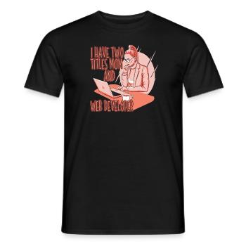 Développeur Web Développeur Web Développeur Web - T-shirt homme - noir - Devant - AI Model Male 178 light (178cm)