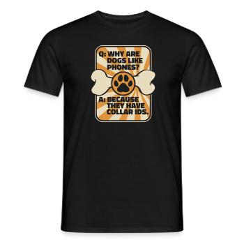 Dresseur de chiens Dresseur de chiens - T-shirt homme - noir - Devant - AI Model Male 178 light (178cm)