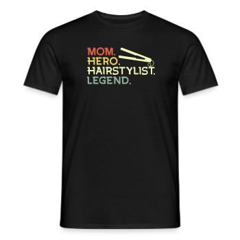 Friseur Hairstylist Mama - Männer T-Shirt - Schwarz - Vorne - AI Model Male 178 light (178cm)