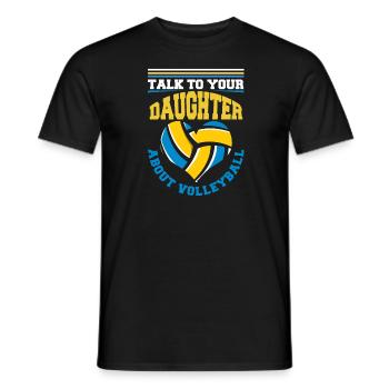 Volleyball Volleyballer Tochter - Männer T-Shirt - Schwarz - Vorne - AI Model Male 178 light (178cm)