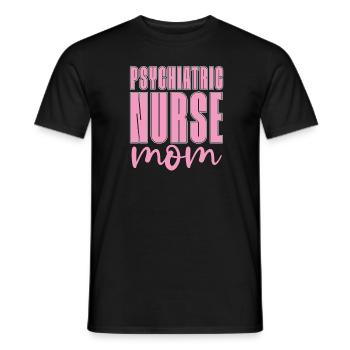 Maman infirmière - T-shirt homme - noir - Devant - AI Model Male 178 light (178cm)