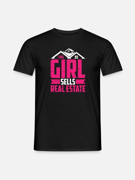 Agent immobilier Fille - T-shirt homme - noir