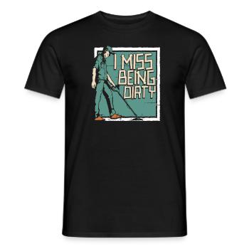 Prospectors Digging Treasure - Men's T-Shirt - black - Front - AI Model Male 178 light (178cm)