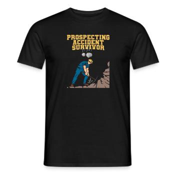 Prospectors Digging Treasure - Men's T-Shirt - black - Front - AI Model Male 178 light (178cm)
