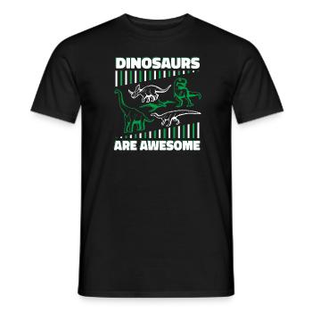 Dinosaur Adult dinosaur - Men's T-Shirt - black - Front - AI Model Male 178 light (178cm)