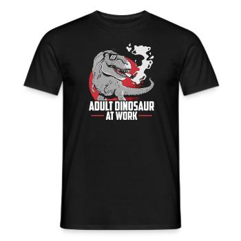 Dinosaur Adult dinosaur - Men's T-Shirt - black - Front - AI Model Male 178 light (178cm)