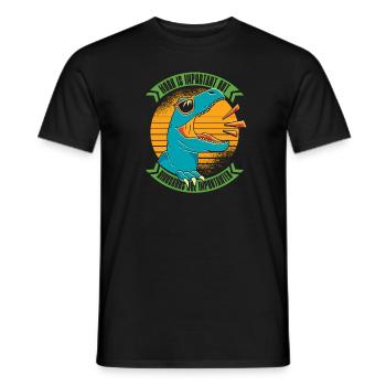 Dinosaur Adult dinosaur - Men's T-Shirt - black - Front - AI Model Male 178 light (178cm)