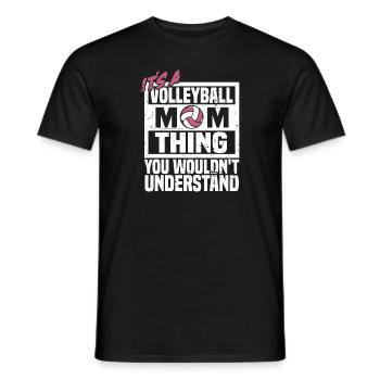 Volleyball Volleyball Player Volleyball Mama - T-shirt homme - noir - Devant - AI Model Male 178 light (178cm)