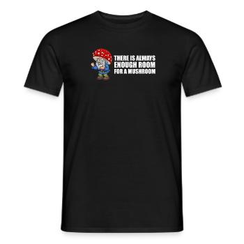 Mushroom pickers Mushrooms Mushroom dwarf - Men's T-Shirt - black - Front - AI Model Male 178 light (178cm)