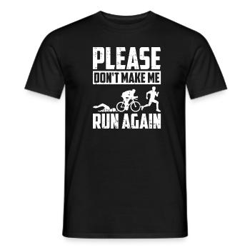 Triathlon Triathlete Lustig - Men's T-Shirt - black - Front - AI Model Male 178 light (178cm)