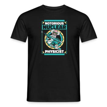 Physics Phyiker Nuclear Physics - Men's T-Shirt - black - Front - AI Model Male 178 light (178cm)
