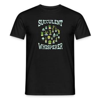 Cactus Garden - Men's T-Shirt - black - Front - AI Model Male 178 light (178cm)
