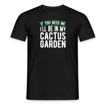 Cactus Garden Cactus - Men's T-Shirt - black - Front - AI Model Male 178 light (178cm)