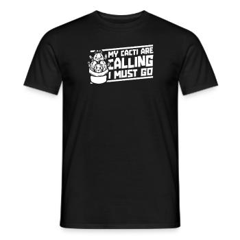 Cactus Garden Cactus - Men's T-Shirt - black - Front - AI Model Male 178 light (178cm)