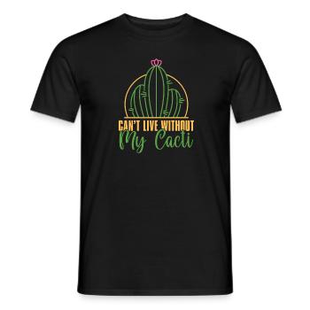 Cactus Garden Cactus - Men's T-Shirt - black - Front - AI Model Male 178 light (178cm)