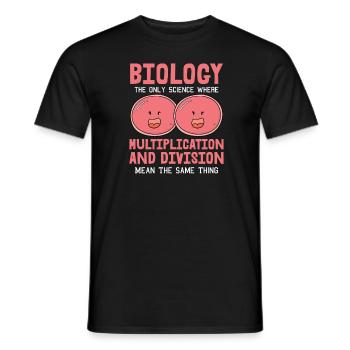 Biology Biologist Funny Biology Major - Men's T-Shirt - black - Front - AI Model Male 178 light (178cm)
