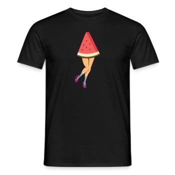 Watermelon legs - Men's T-Shirt - black - Front - AI Model Male 178 light (178cm)