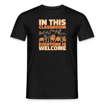 Professeur de musique Professeur de musique Partitions - T-shirt homme - noir - Devant - AI Model Male 178 light (178cm)