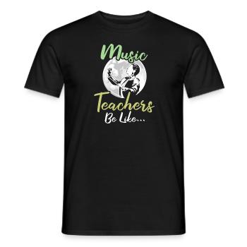 Musiklehrer Musik Lehrer Lustig - Männer T-Shirt - Schwarz - Vorne - AI Model Male 178 light (178cm)