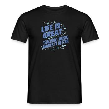 Professeur de musique Professeur de musique Professeur de musique - T-shirt homme - noir - Devant - AI Model Male 178 light (178cm)