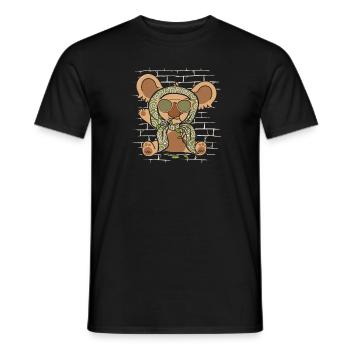 Koala Bear Sunglasses Scarf - Men's T-Shirt - black - Front - AI Model Male 178 light (178cm)