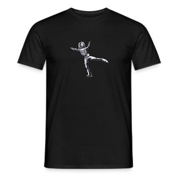 Figure Skating Figure Skating Astronaut - Men's T-Shirt - black - Front - AI Model Male 178 light (178cm)