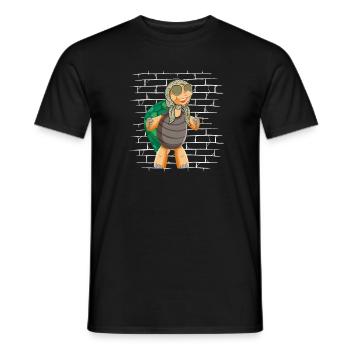 Écharpe de lunettes de soleil Tortue - T-shirt homme - noir - Devant - AI Model Male 178 light (178cm)
