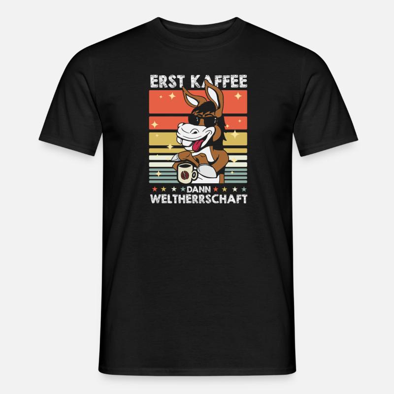 Muli Esel Kaffee-Sonnenbrille - Männer T-Shirt - Schwarz