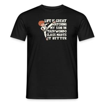 Taekwondo Mama Taekwondo Mama - Men's T-Shirt - black - Front - AI Model Male 178 light (178cm)