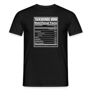 Taekwondo Nutritional Information - Men's T-Shirt - black - Front - AI Model Male 178 light (178cm)
