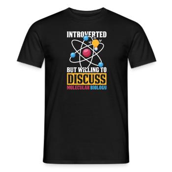 Biologiste Biologiste Introverti Biologiste moléculaire - T-shirt homme - noir - Devant - AI Model Male 178 light (178cm)
