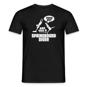Turmspringen Turmspringer Witzig - Männer T-Shirt - Schwarz - Vorne - AI Model Male 178 light (178cm)
