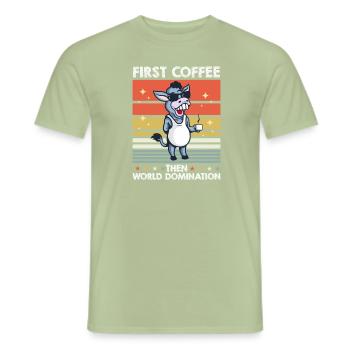 Muli Donkey Sunglasses Café - T-shirt homme - vert sauge - Devant - AI Model Male 178 light (178cm)