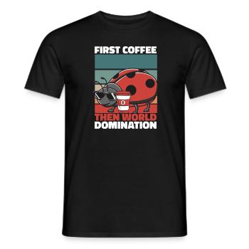 Ladybug Coffee Sunglasses - Men's T-Shirt - black - Front - AI Model Male 178 light (178cm)