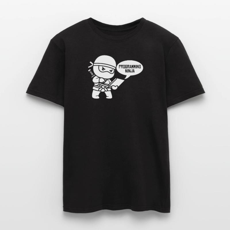 Entwickler Coder Programmierer Ninja Männer T-Shirt