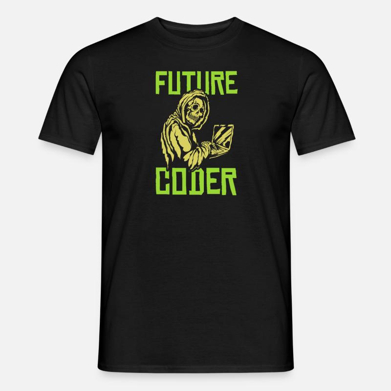 Developer Coder Programmer Skull - Men's T-Shirt - black