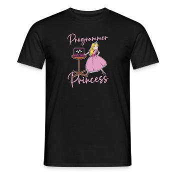 Entwickler Coder Programmierer Prinzessin - Männer T-Shirt - Schwarz - Vorne - AI Model Male 178 light (178cm)