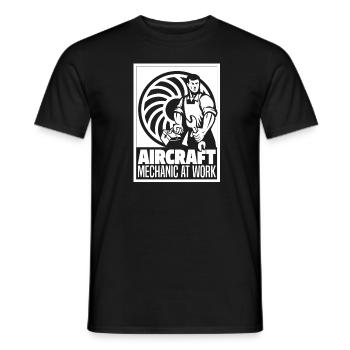 Aircraft mechanic key - Men's T-Shirt - black - Front - AI Model Male 178 light (178cm)