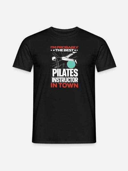 Pilates Professeur de Pilates Drôle - T-shirt homme - noir