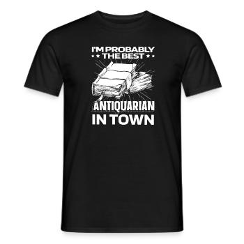 Antiques Antique dealers Books - Men's T-Shirt - black - Front - AI Model Male 178 light (178cm)