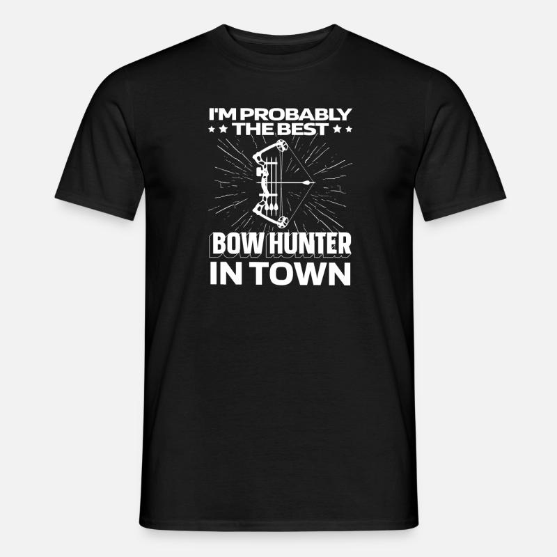 Bogenjagd Bogenjäger Lustig - Männer T-Shirt - Schwarz
