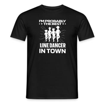 Danse en ligne drôle - T-shirt homme - noir - Devant - AI Model Male 178 light (178cm)