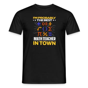 Math Math Drôle - T-shirt homme - noir - Devant - AI Model Male 178 light (178cm)