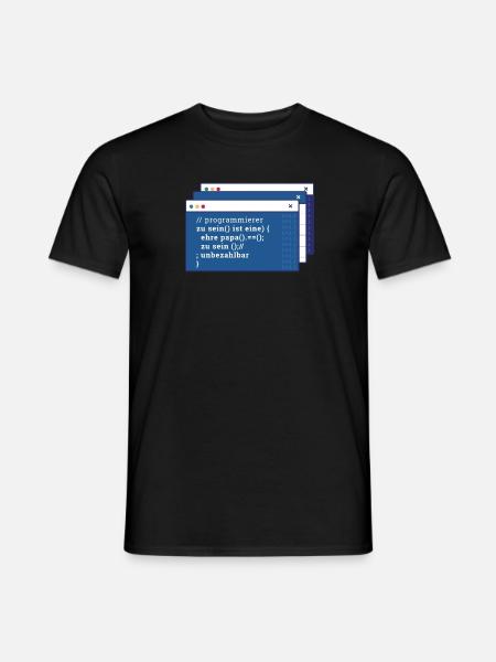 Développeur Coder Programmeur Père - T-shirt homme - noir