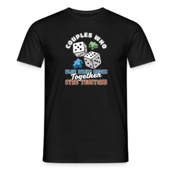 Gesellschaftsspiel Brettspiel Paar - Männer T-Shirt - Schwarz - Vorne - AI Model Male 178 light (178cm)