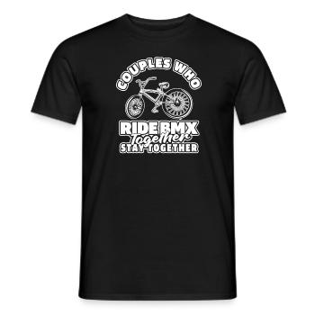 Bmx Bmx Biker Paar - Männer T-Shirt - Schwarz - Vorne - AI Model Male 178 light (178cm)