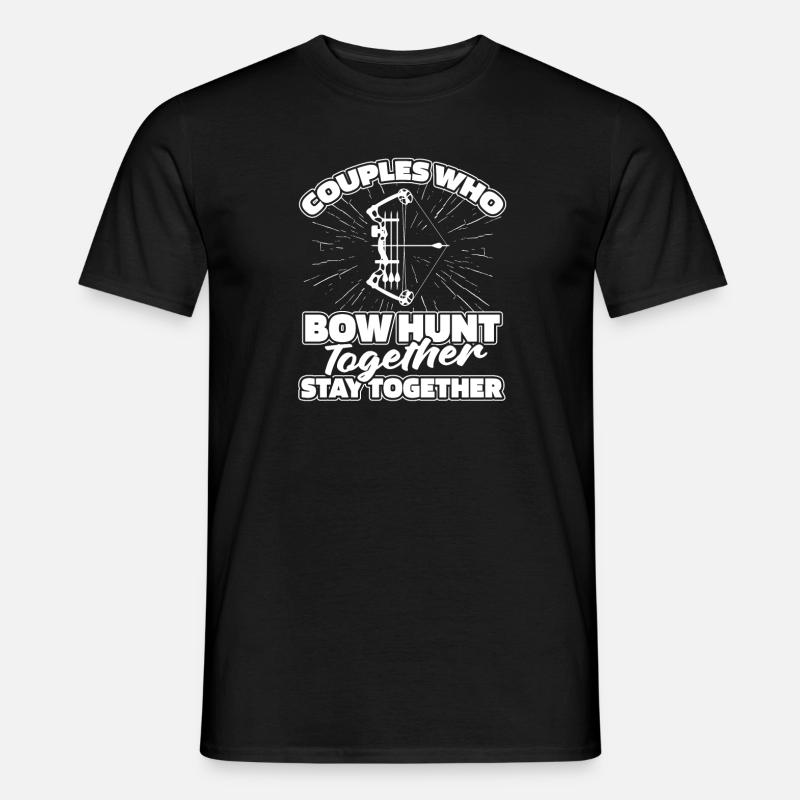 Bogenjagd Bogenjäger Paar - Männer T-Shirt - Schwarz